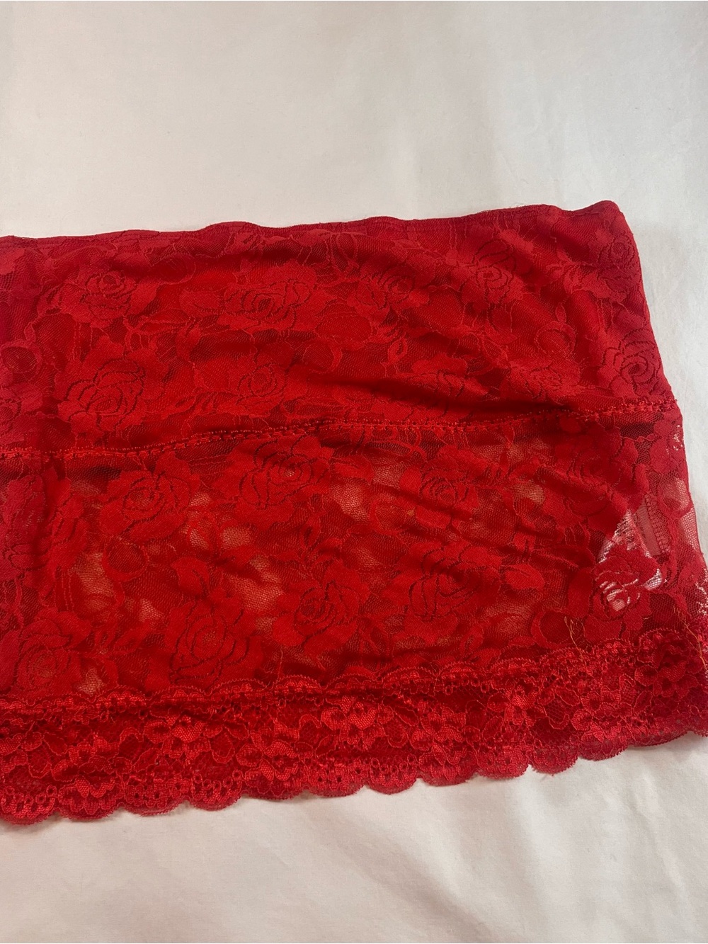 Urban Renewal Romantic Red Floral Lace Tube Top Women’s Size L